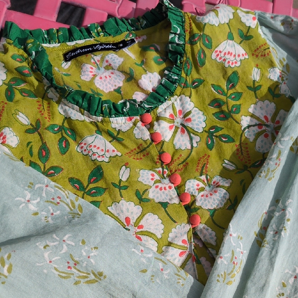 Gudrun Sjoden Green Floral Blazer